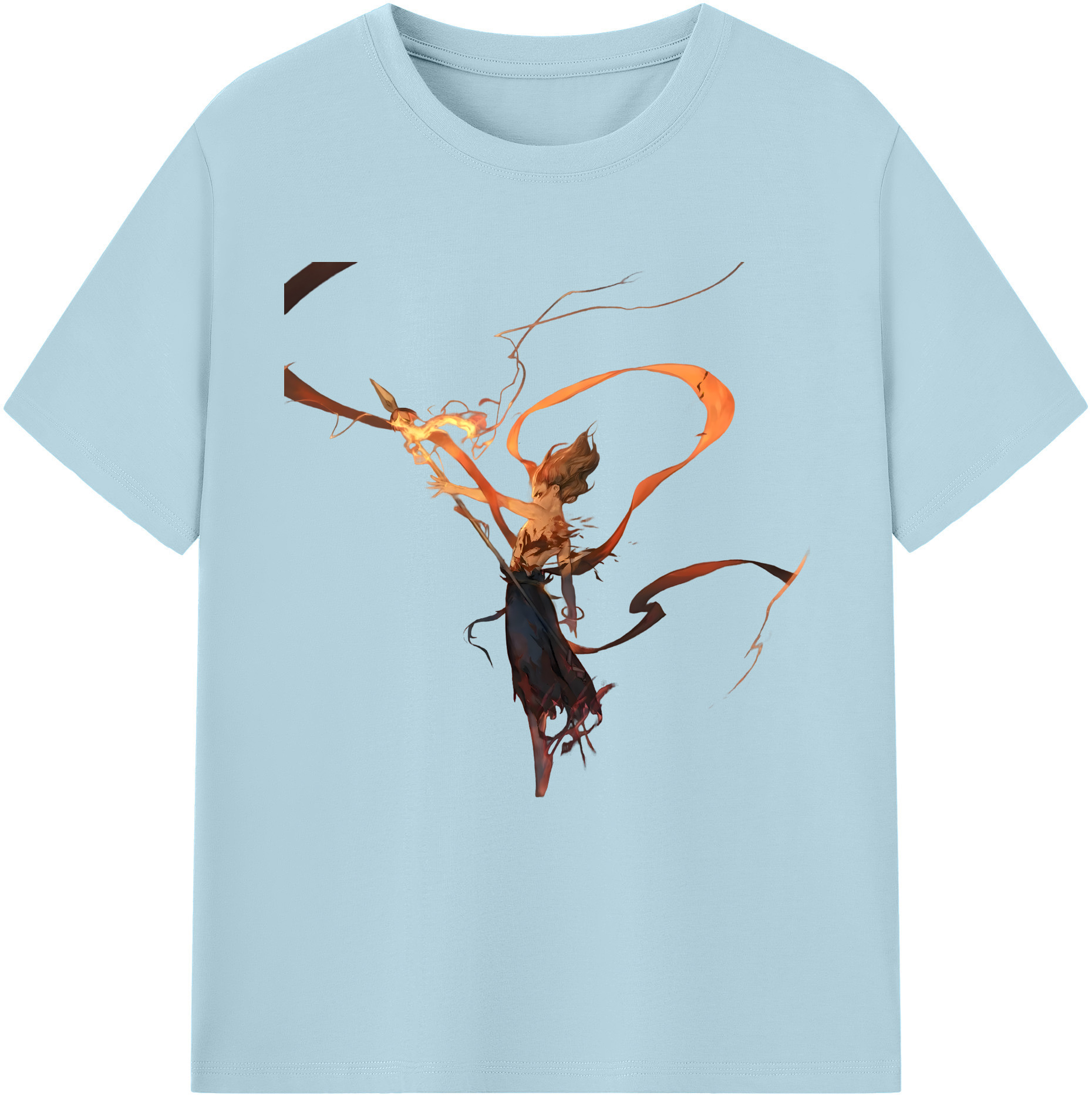 （画像用） Ne Zha 2 ナタ 魔童の大暴れ 綿100％半袖Tシャツ（フロントプリント）